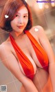 Beautiful Yan Pan Pan (闫 盼盼) shows off round breasts with bikini straps (52 pictures)